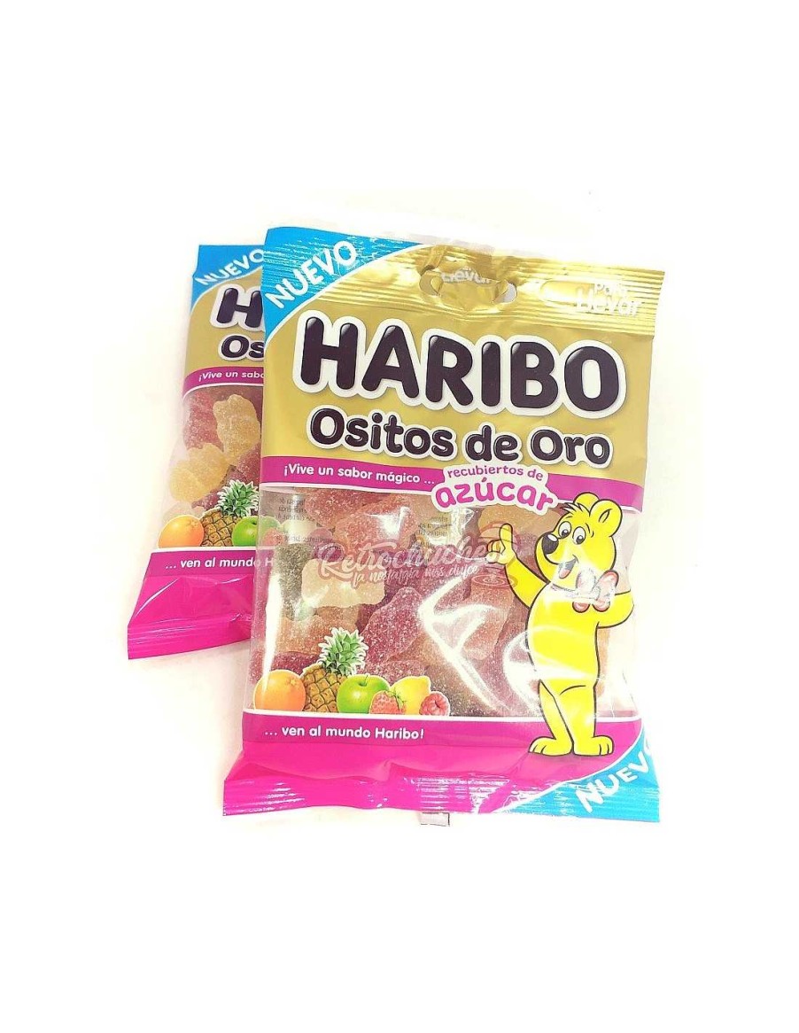 Chucher As RetroChuches | Ositos De Gominola Haribo Oro Recubiertos De Az Car Bolsa 100G