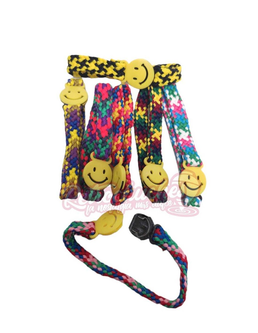 Juguetes+ RetroChuches | Pulsera Hilo Trenzada Con Cierre Acid House 80S