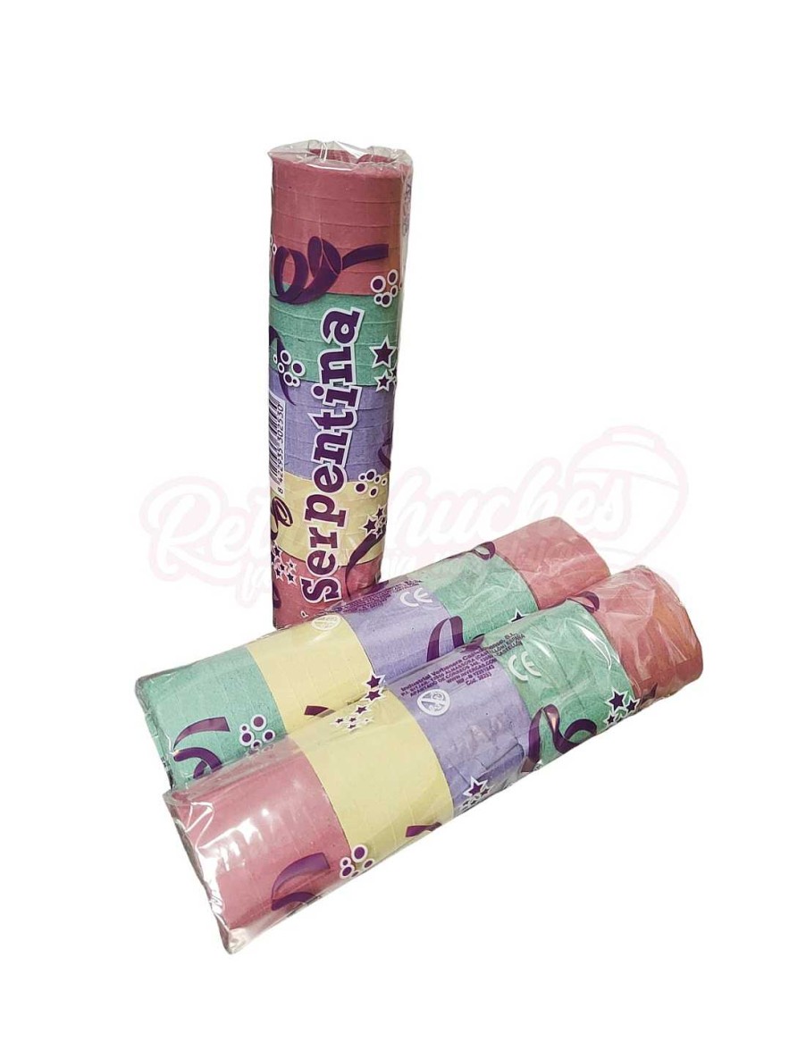 Juguetes+ RetroChuches | Rollos Serpentinas Colores 25Ud