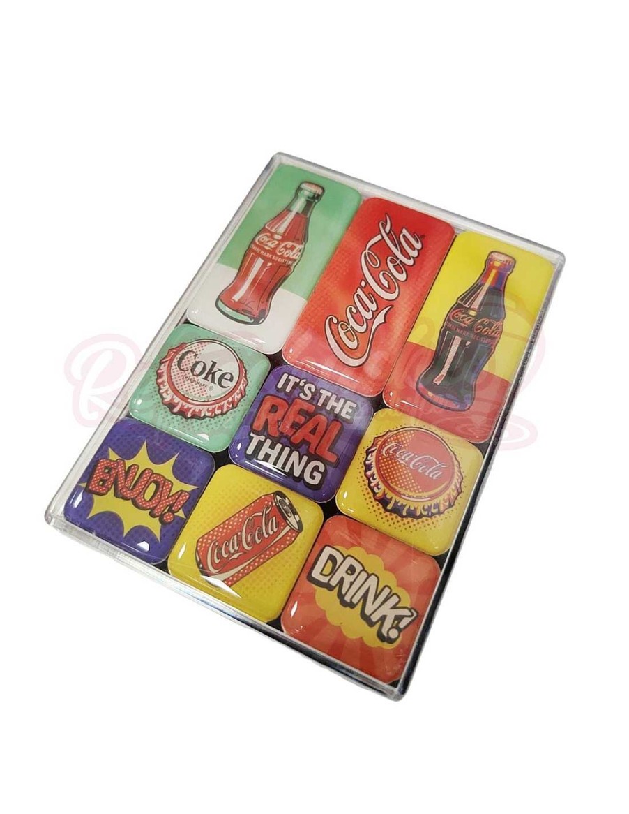 Juguetes+ RetroChuches | Colecci N 9 Imanes Nevera Coca Cola Pop Art