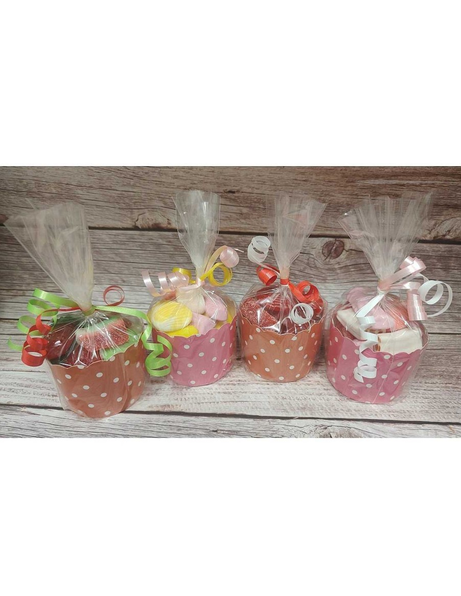 Chucher As RetroChuches | Cupcake Vaso De Chuches Rosa Y Blanco