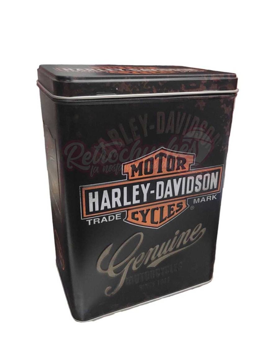 Juguetes+ RetroChuches | Caja Met Lica Alta Retro Vintage Vac A Harley Davidson