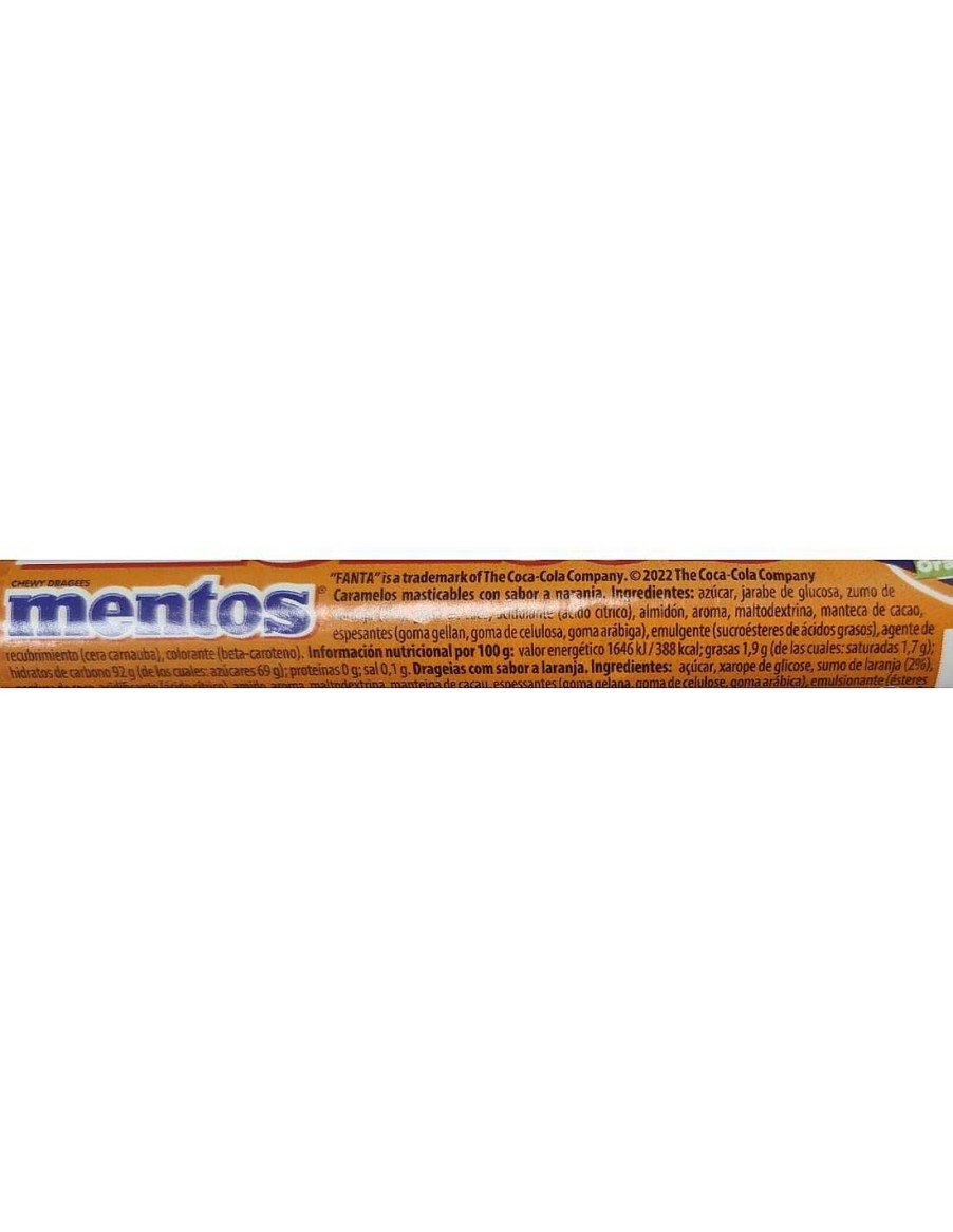 Chucher As RetroChuches | Mentos Fanta Caramelos Sabor Naranja