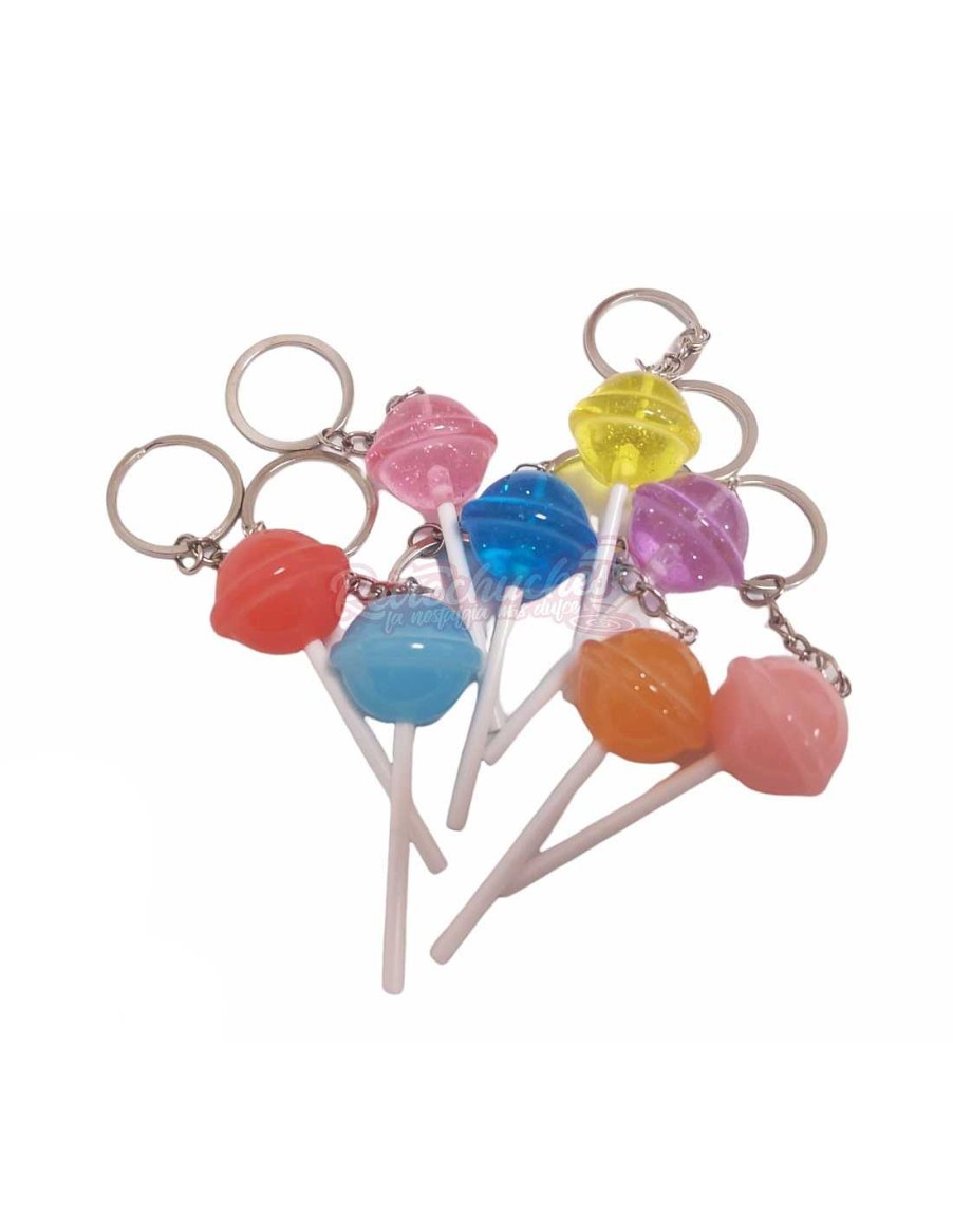 Juguetes+ RetroChuches | Llavero Para Mochila Chupa Chups Colores Resina