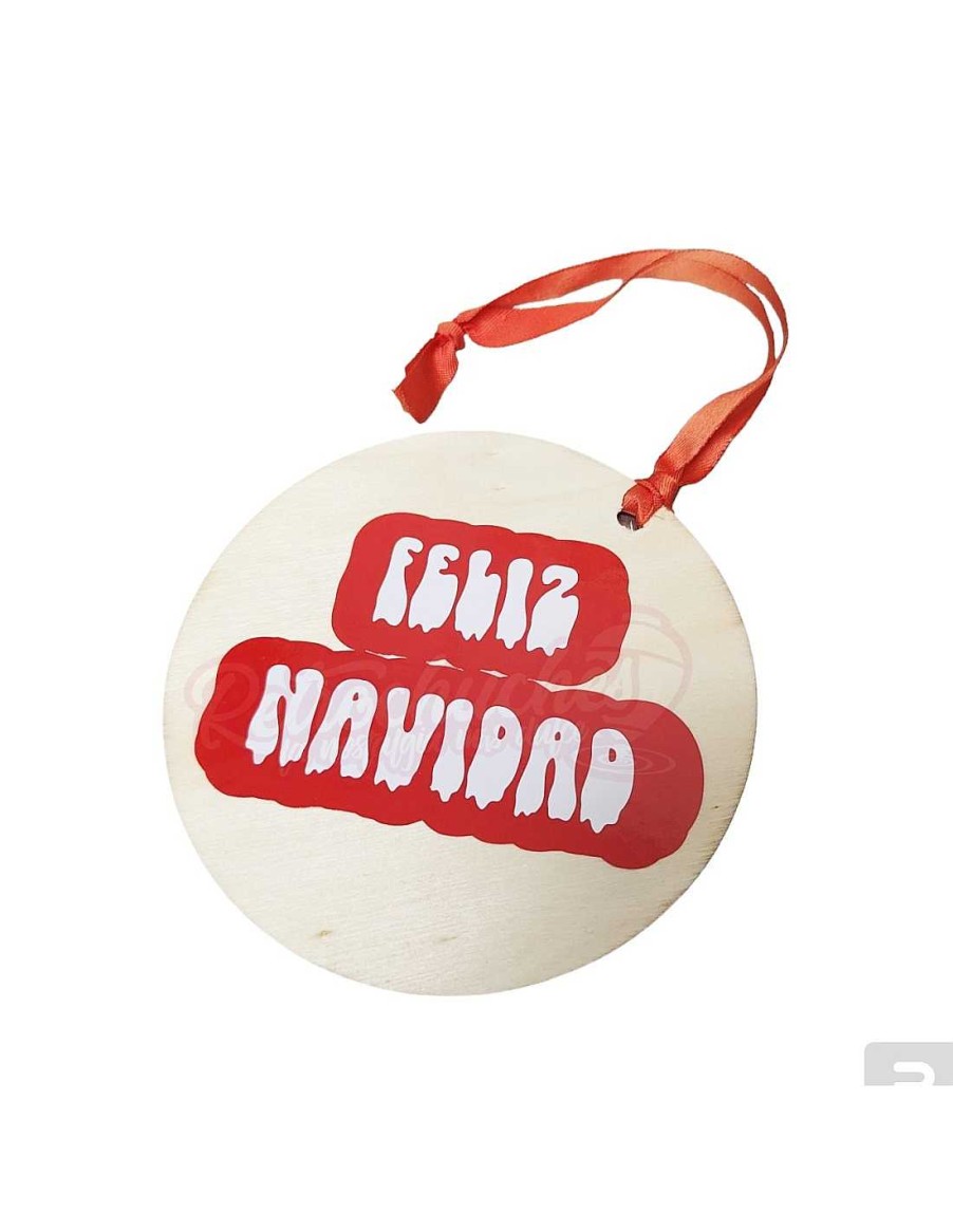 Juguetes+ RetroChuches | Adorno Madera Artesanal Navidad Personalizado