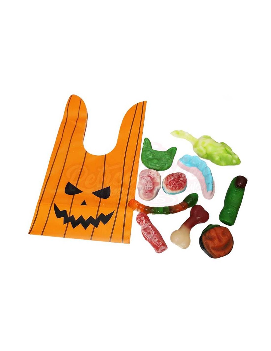 Chucher As RetroChuches | Bolsa Chuches Calabaza Con Gominolas Halloween