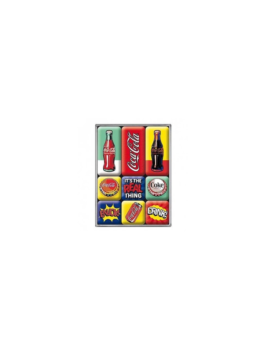 Juguetes+ RetroChuches | Colecci N 9 Imanes Nevera Coca Cola Pop Art