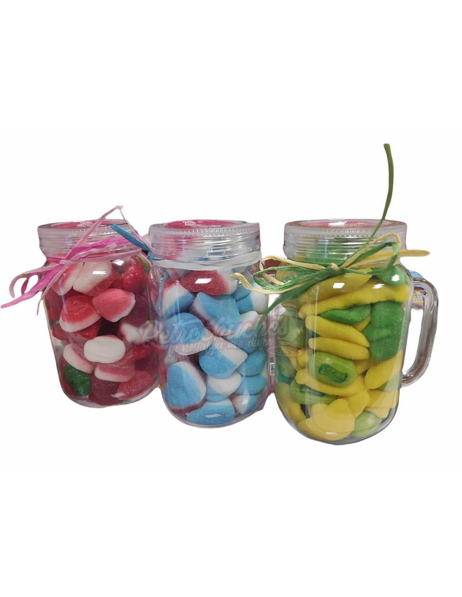 Chucher As RetroChuches | Jarra Pl Stico Con Chuches Zumo De Frutas Verde Y Amarillo