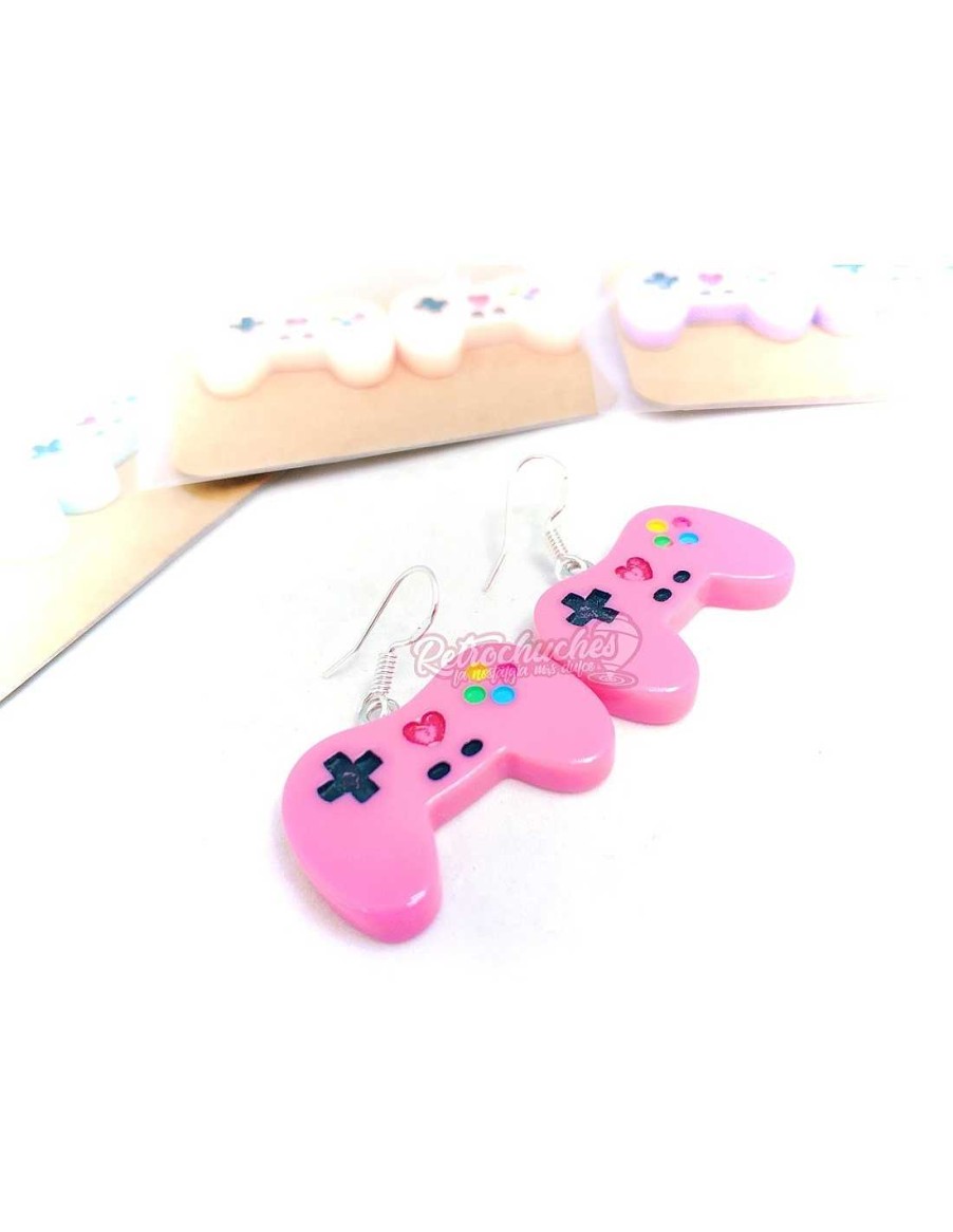 Juguetes+ RetroChuches | Pendientes Retrochuches Mando Game Play