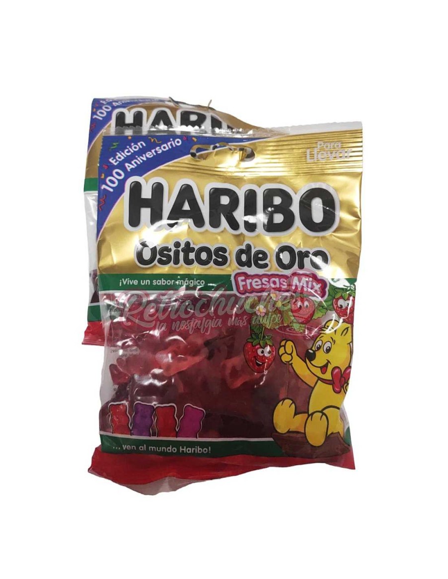 Chucher As RetroChuches | Ositos De Gominola Haribo Oro Fresas Mixbolsa 100G