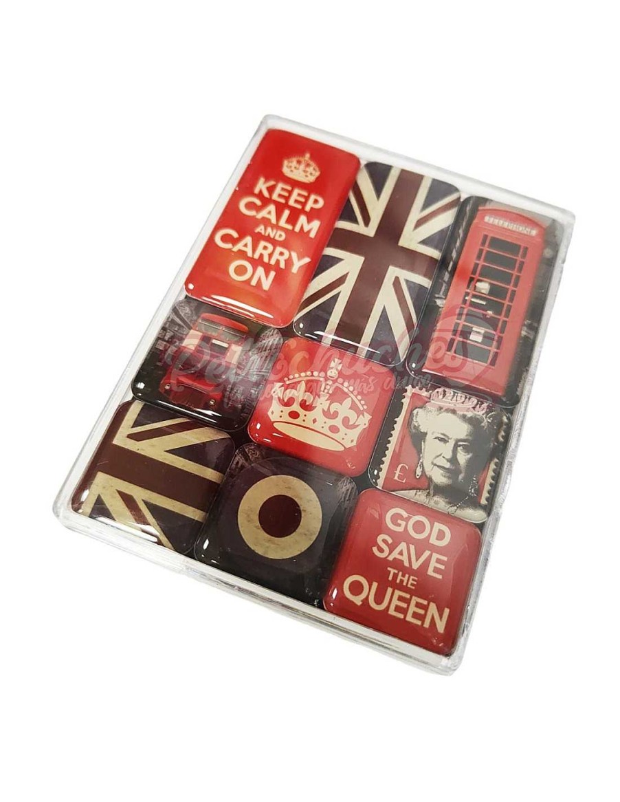 Juguetes+ RetroChuches | Colecci N 9 Imanes Nevera Union Jack