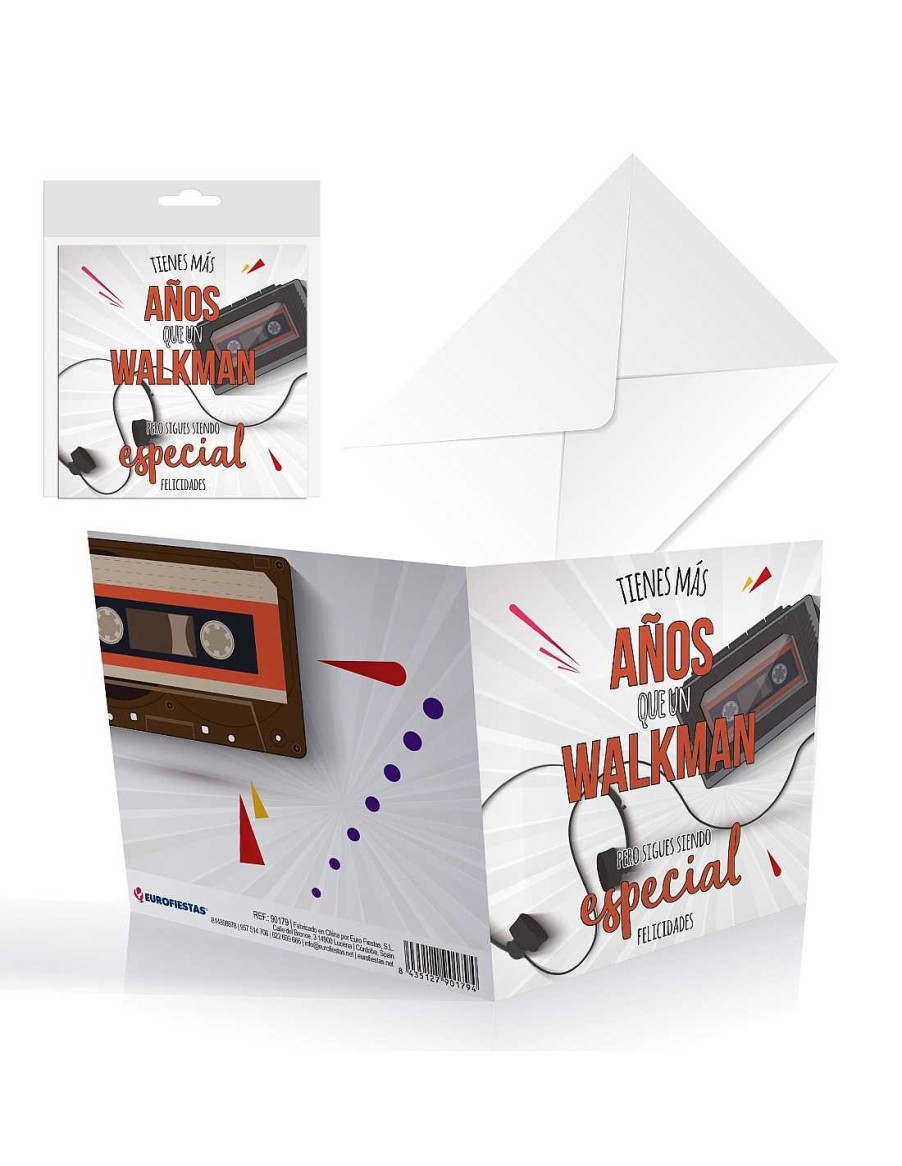 Packs & Cajas RetroChuches | Tarjeta Felicitaci N Walkman Y Cassette