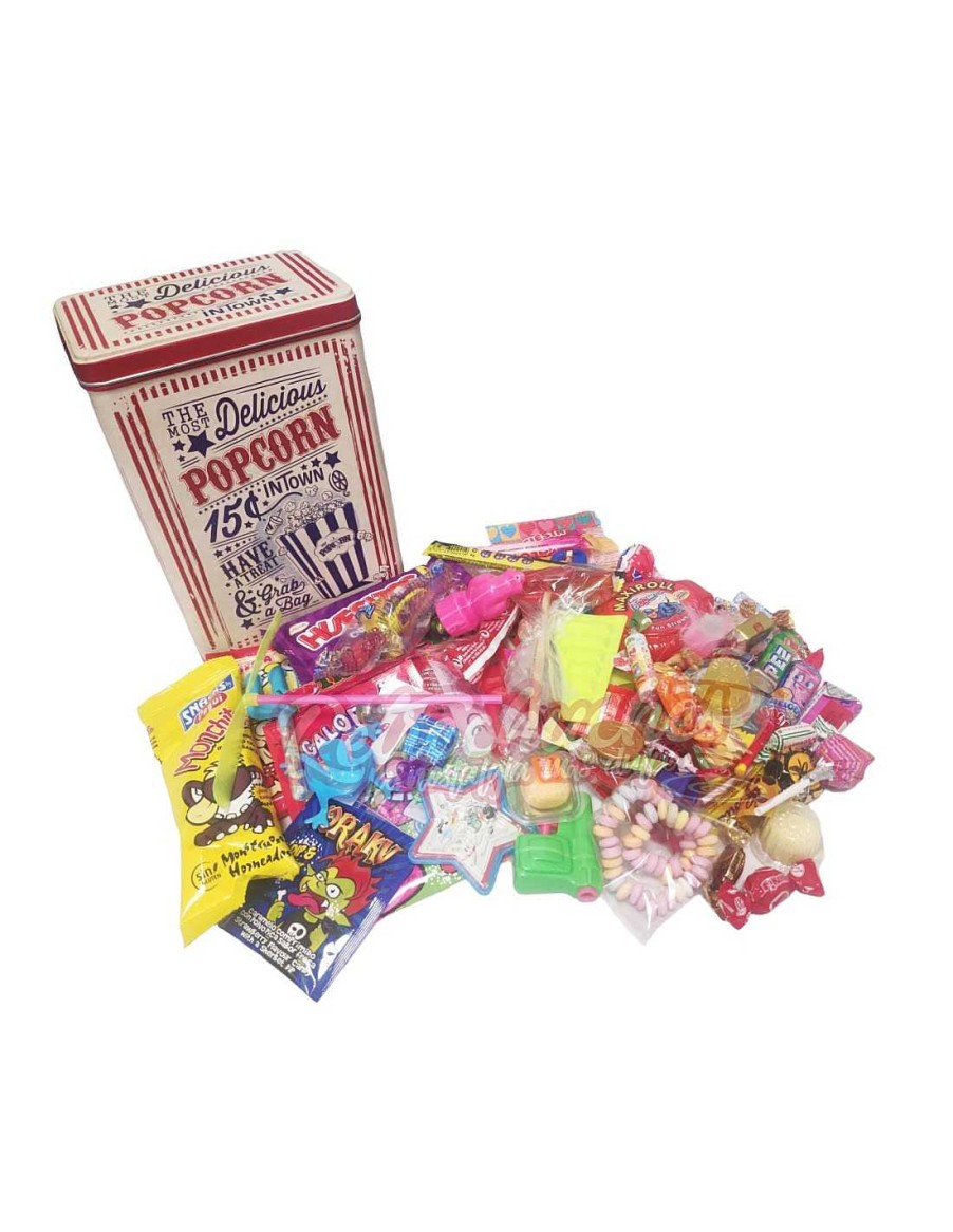 Packs & Cajas RetroChuches | Retropack Caja Palomitas Llena De Retrochuches