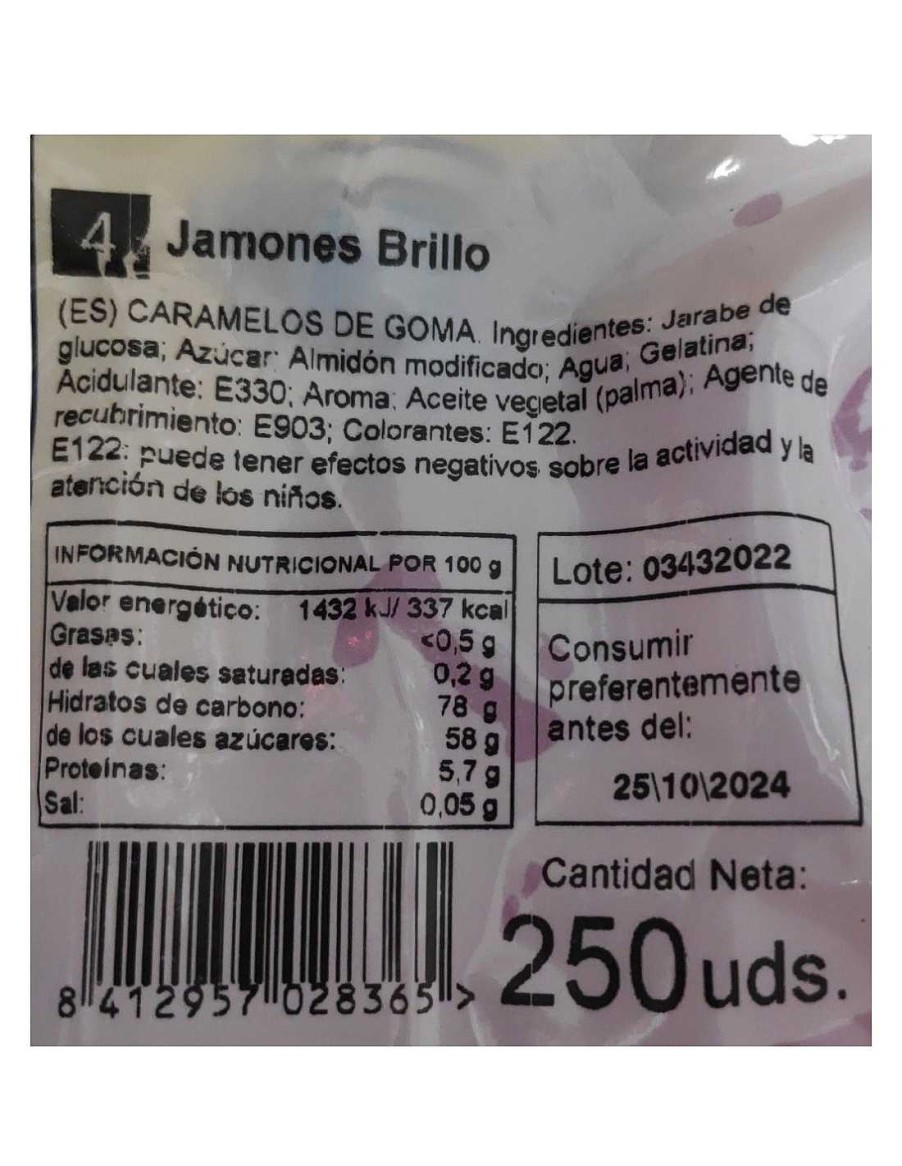 Chucher As RetroChuches | Jamones De Gominola Brillo