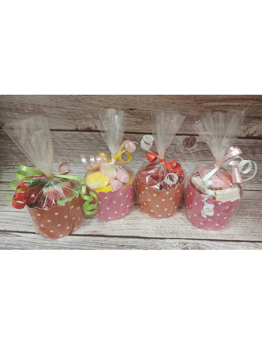 Chucher As RetroChuches | Cupcake Vaso De Chuches Rojo Y Blanco