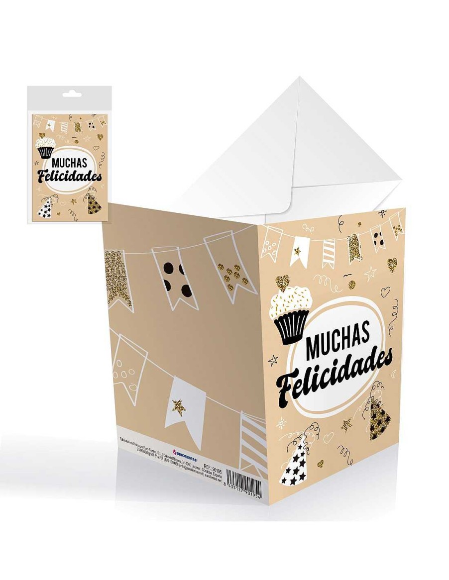 Packs & Cajas RetroChuches | Tarjeta Cumple Felicitaci N Retro Beige